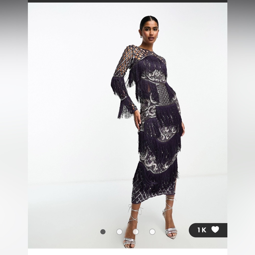 NWT fringe midi dress